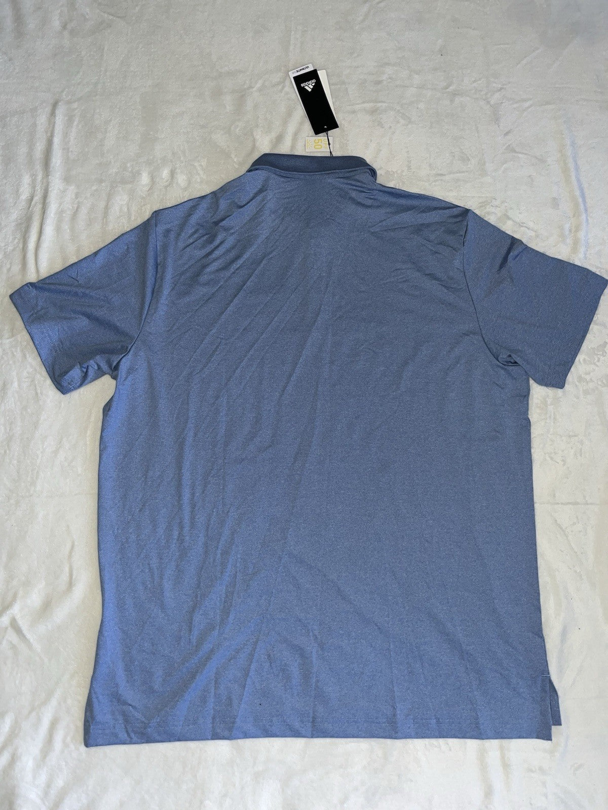 ADIDAS Climalite Short Sleeve Golf Polo Shirt Mens XL Light Blue Polyester