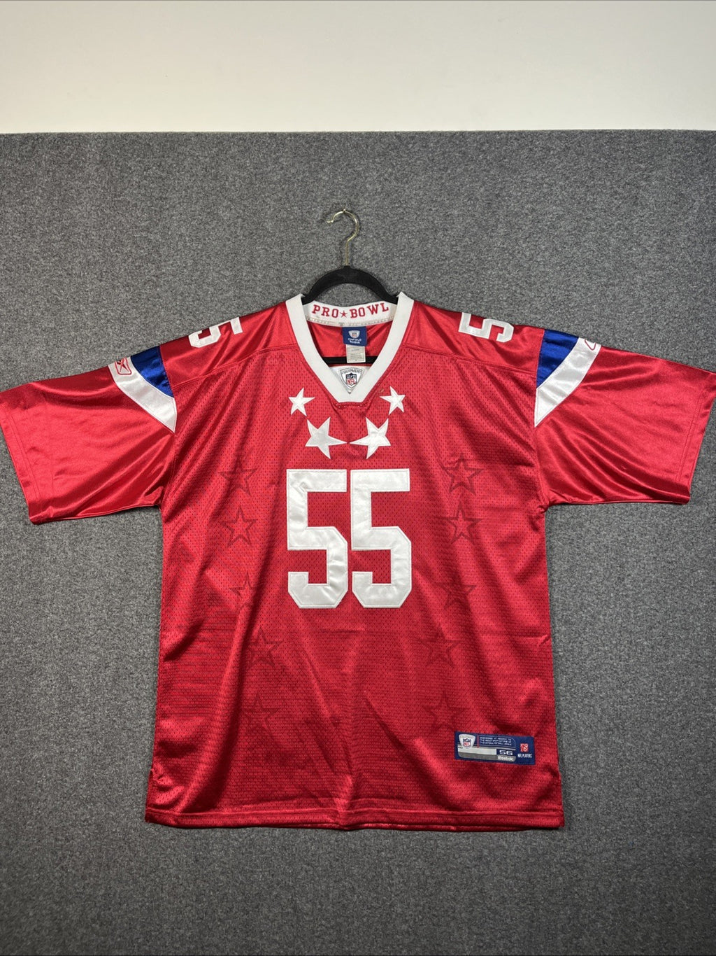 Reebok Terrell Suggs Pro-Bowl Jersey Red Size 56 Authentic Stitched