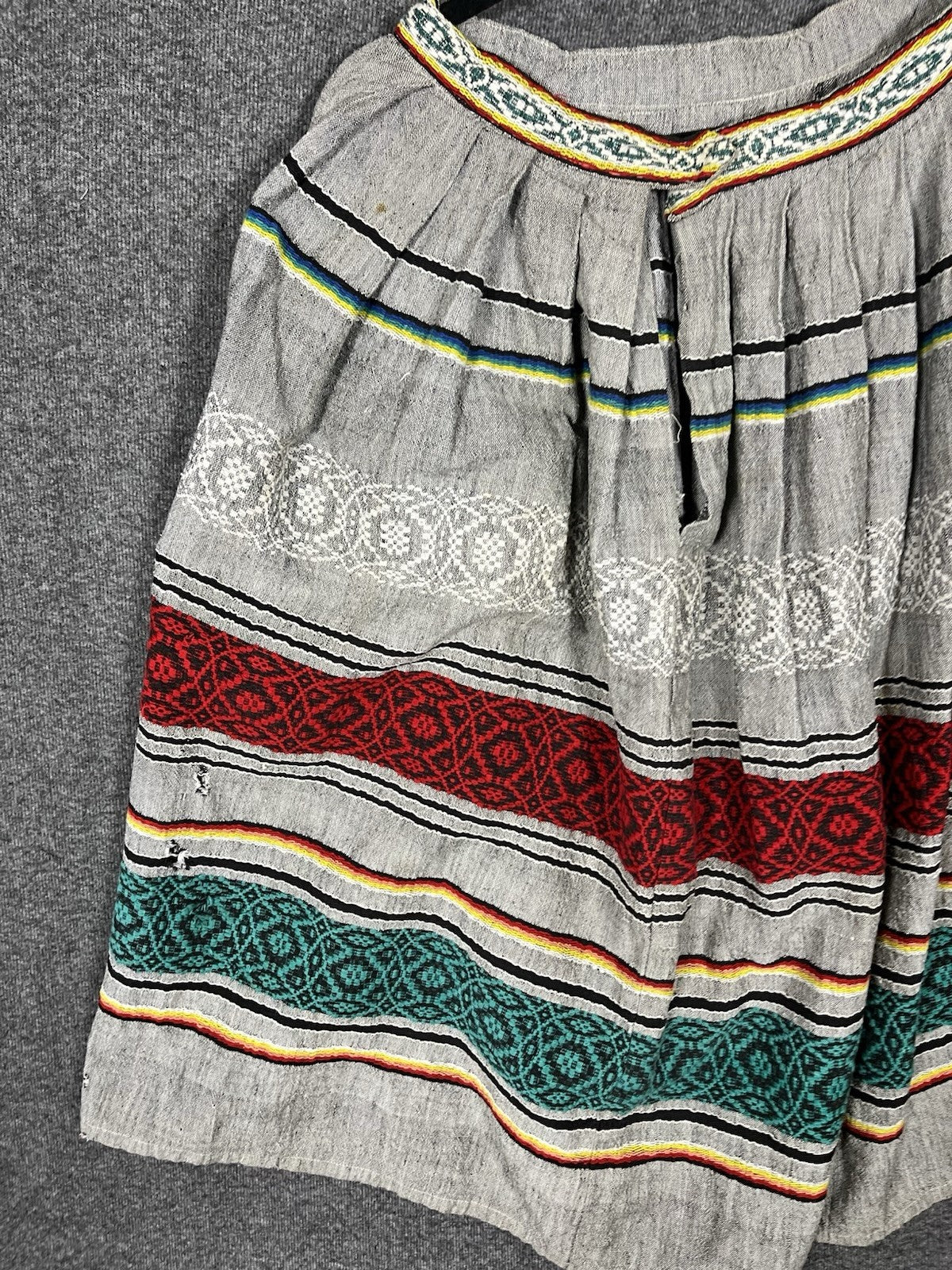 Vintage Seminole Native American Handmade Patchwork Skirt