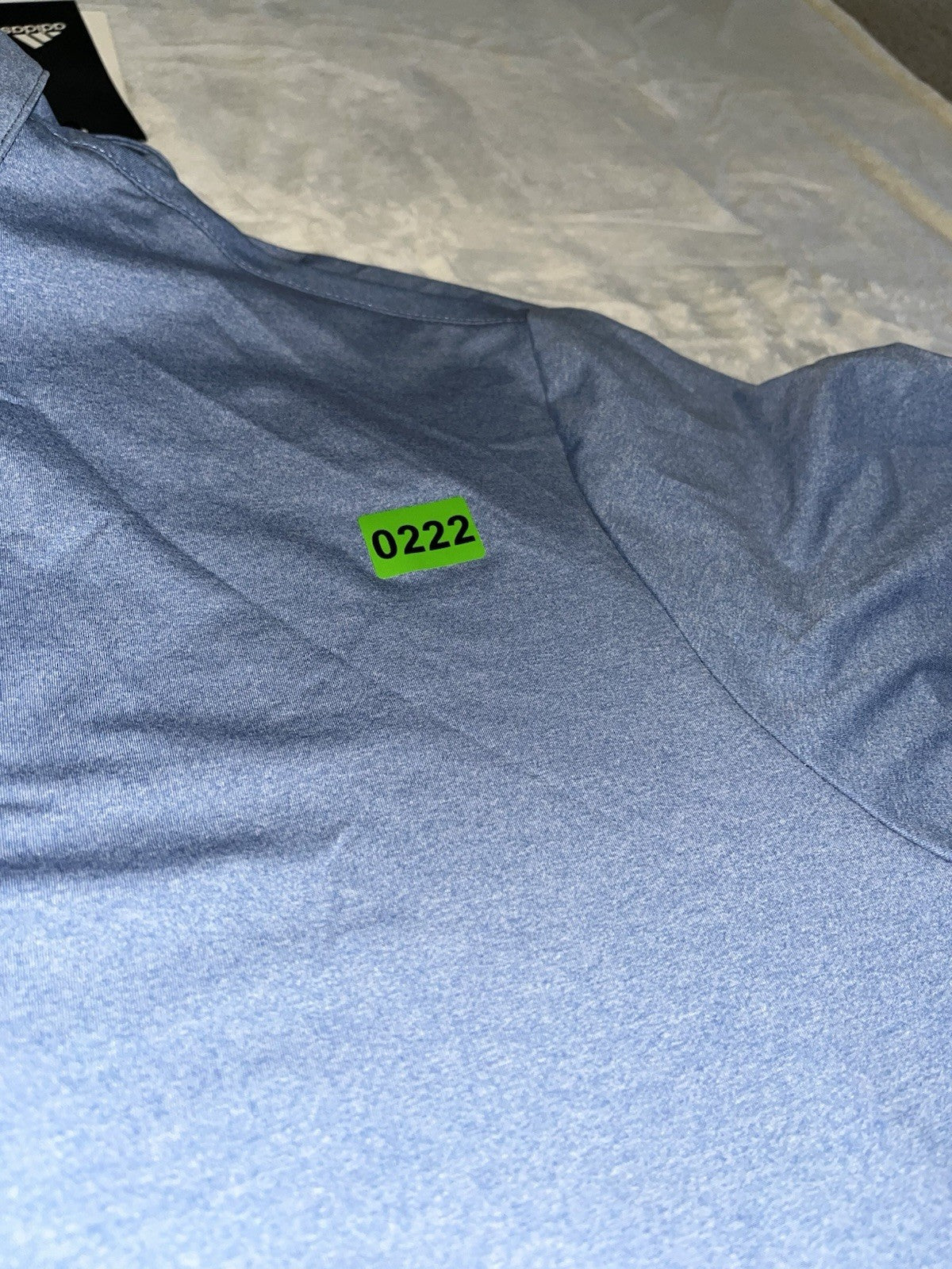 ADIDAS Climalite Short Sleeve Golf Polo Shirt Mens XL Light Blue Polyester