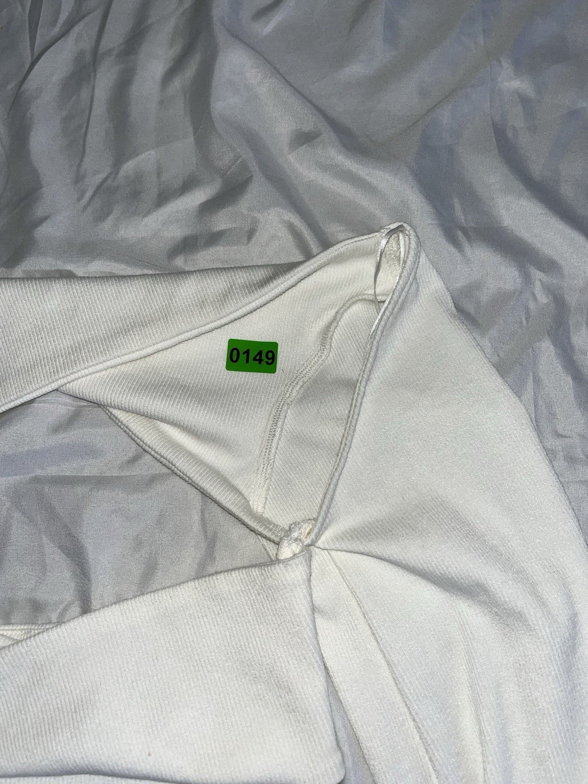 Women’s Long Sleeve Backless Top Medium White 