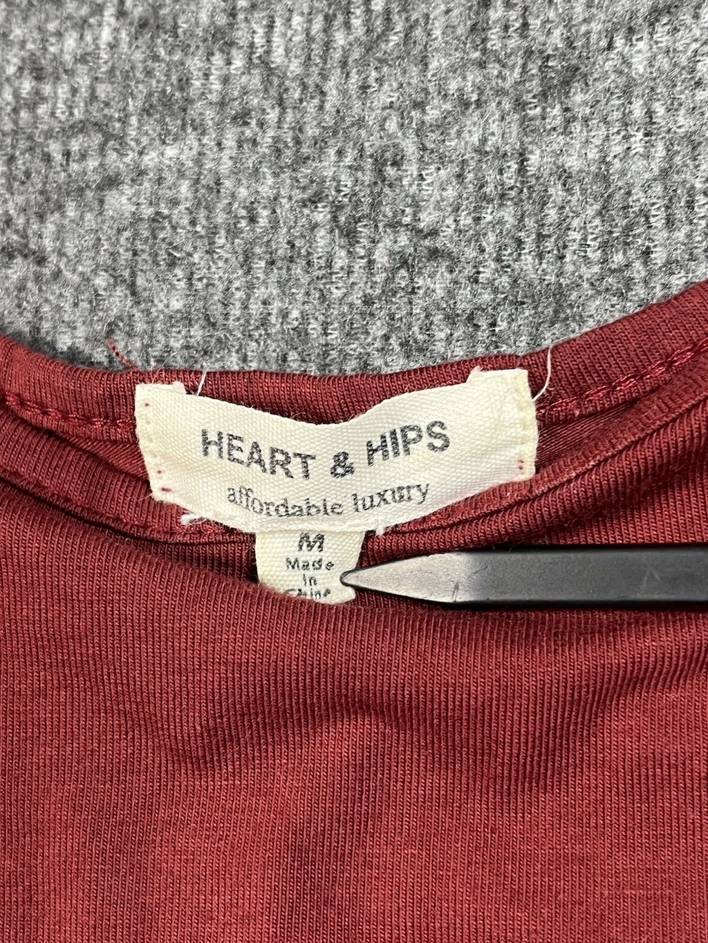 heart and hips Double Lined Mini Dress in burgundy M