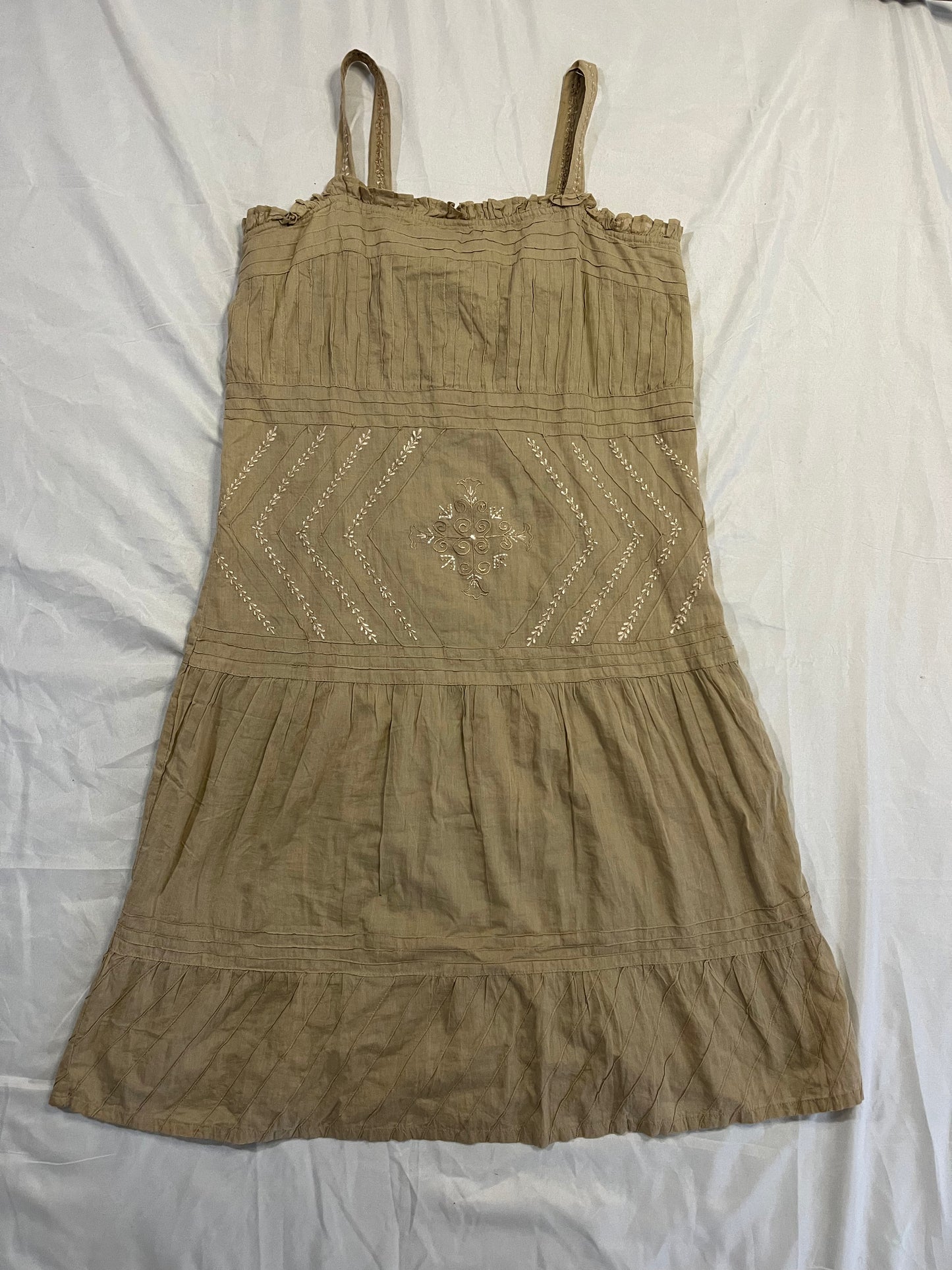 Tan Dress 60s vibe