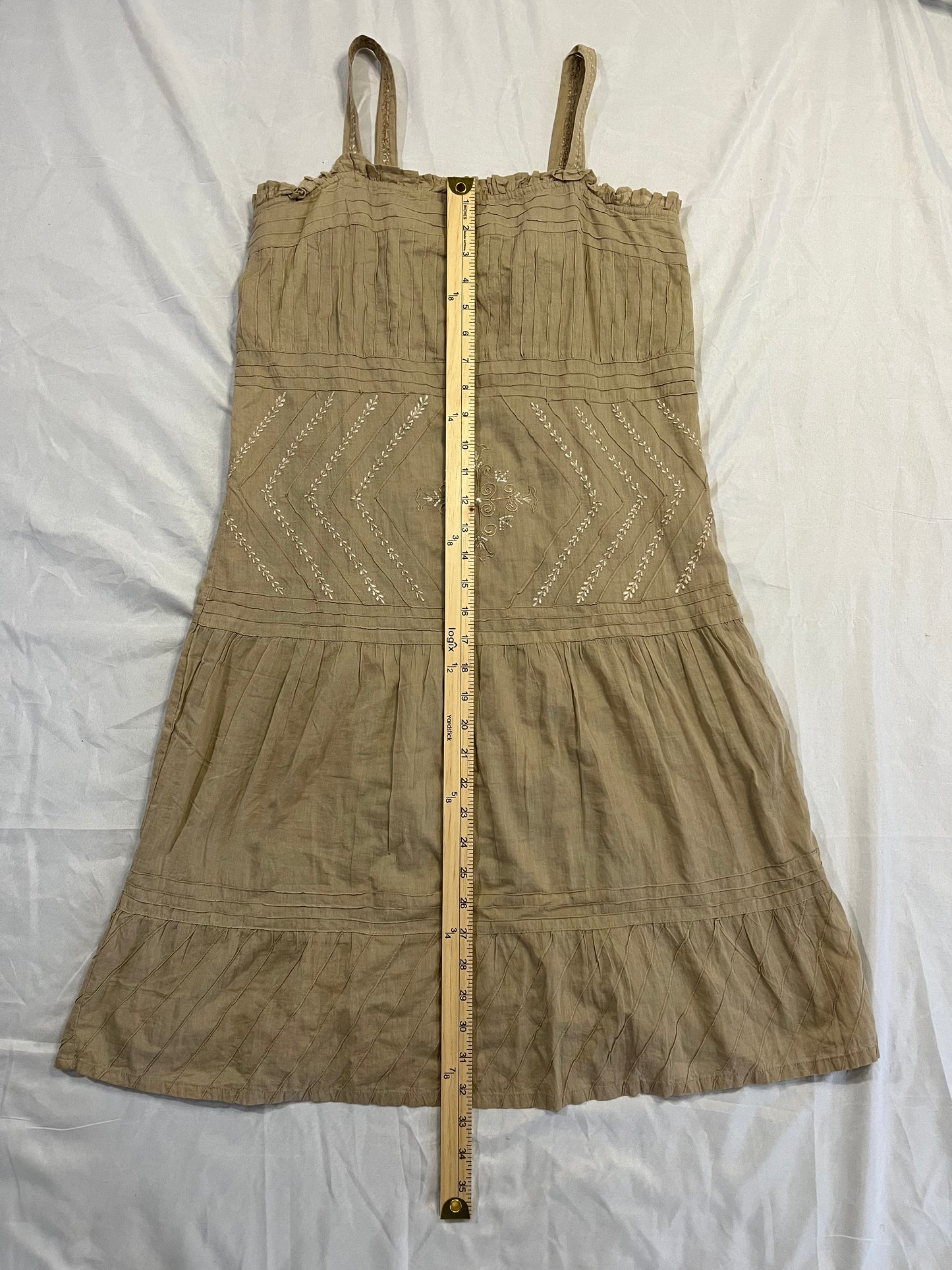 Tan Dress 60s vibe