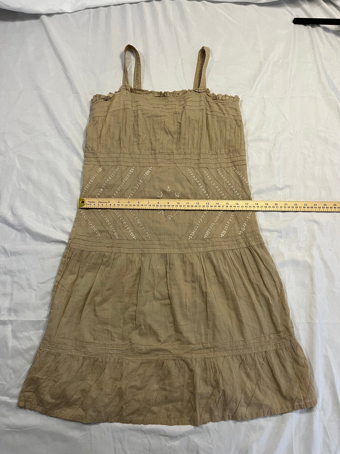 Tan Dress 60s vibe