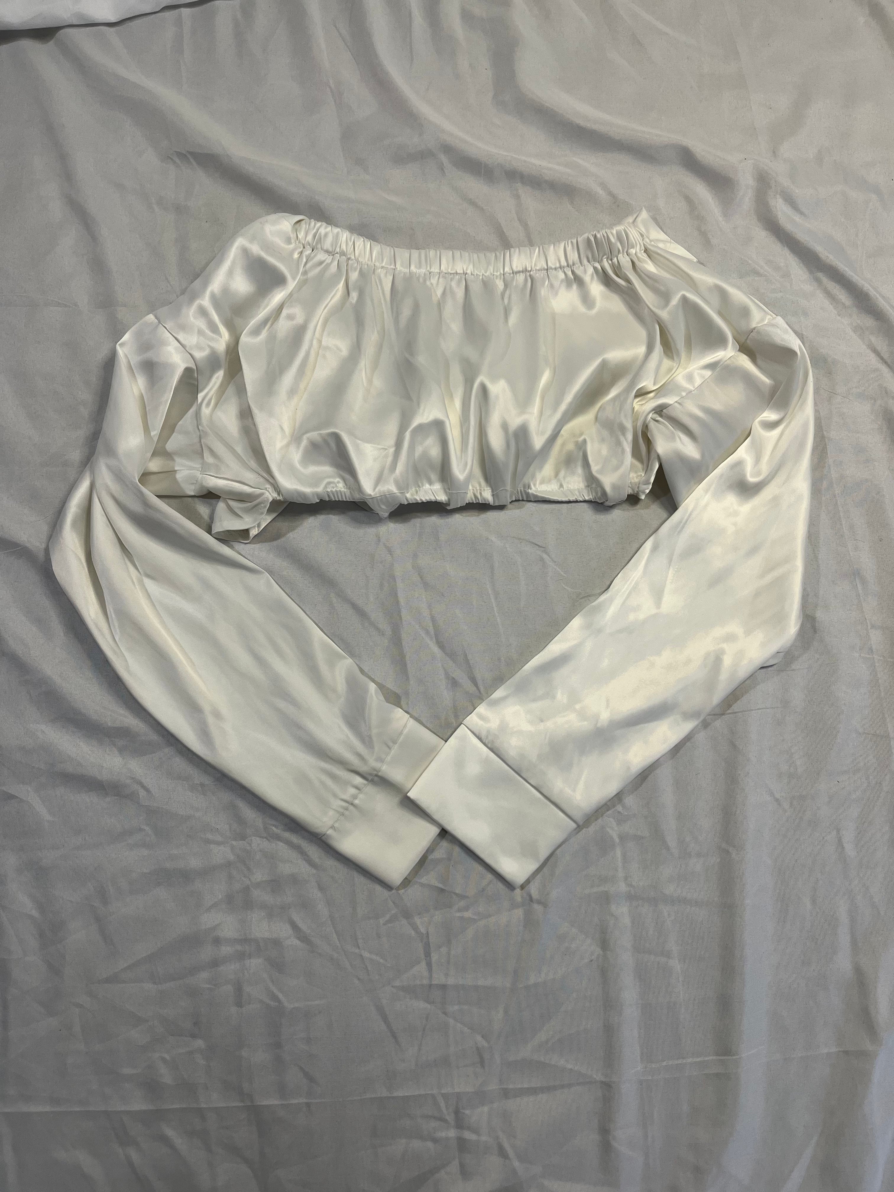 Satin White Long sleeves
