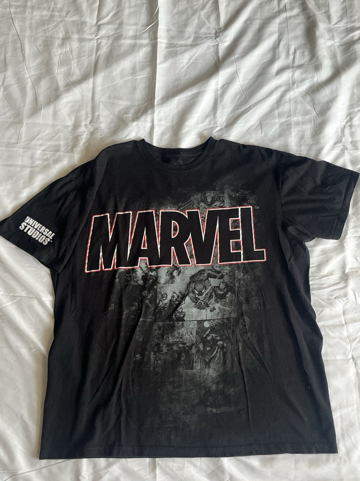 Vintage Marvel Universal Studios T Shirt Black Large 
