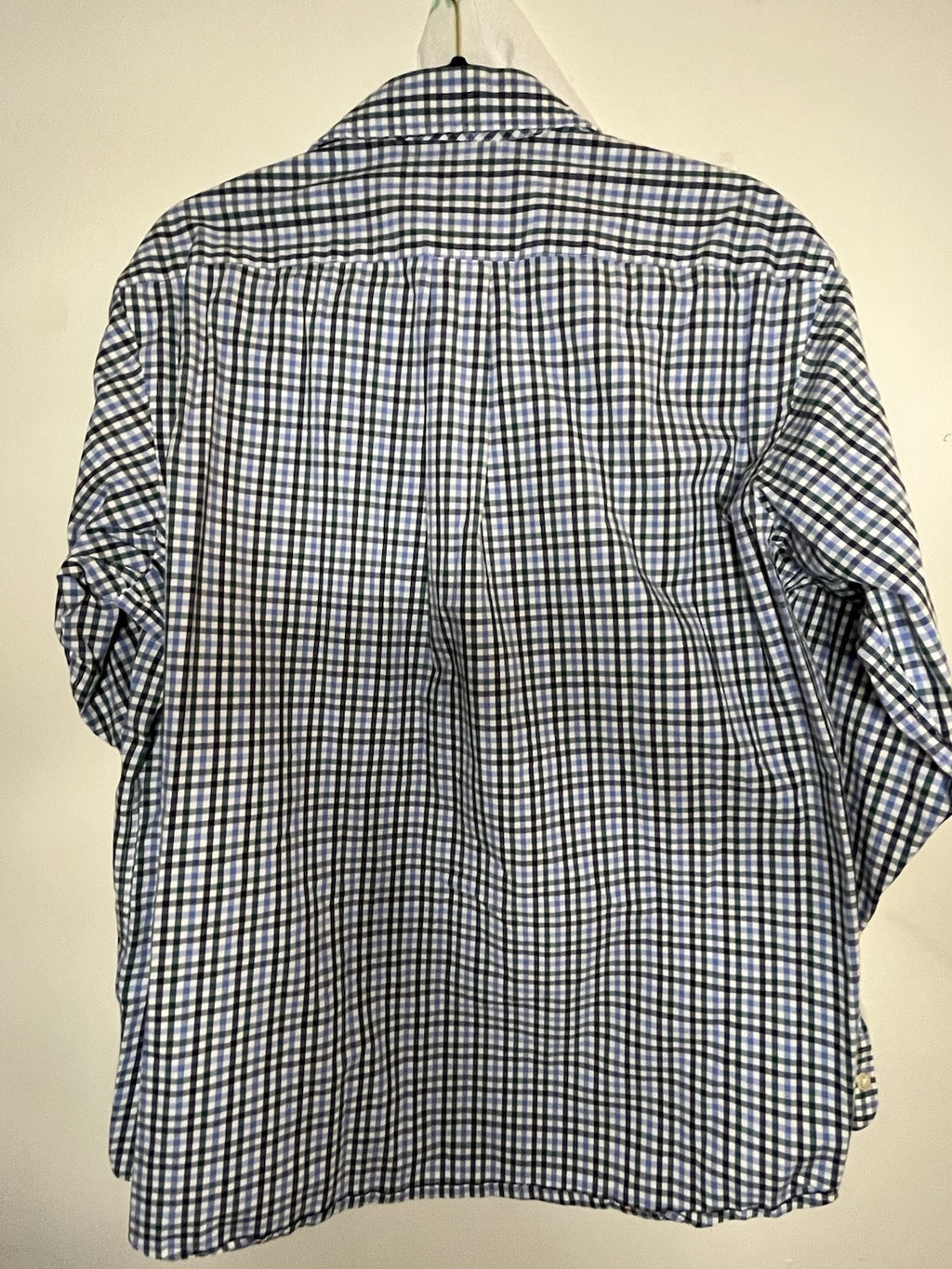 Club Room Performance Blue Green Black Plaid Pattern Size L 